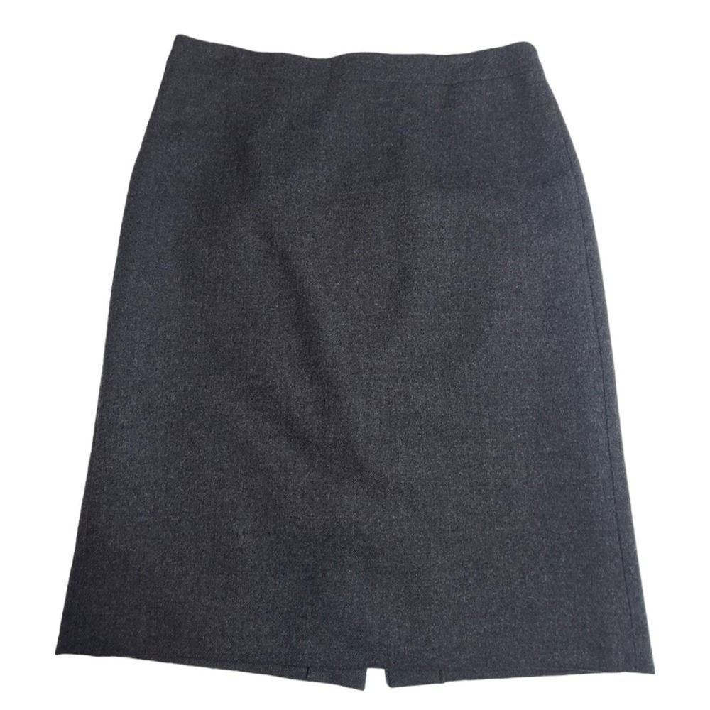 J. Crew No. 2 pencil charcoal grey wool pencil skirt size 6